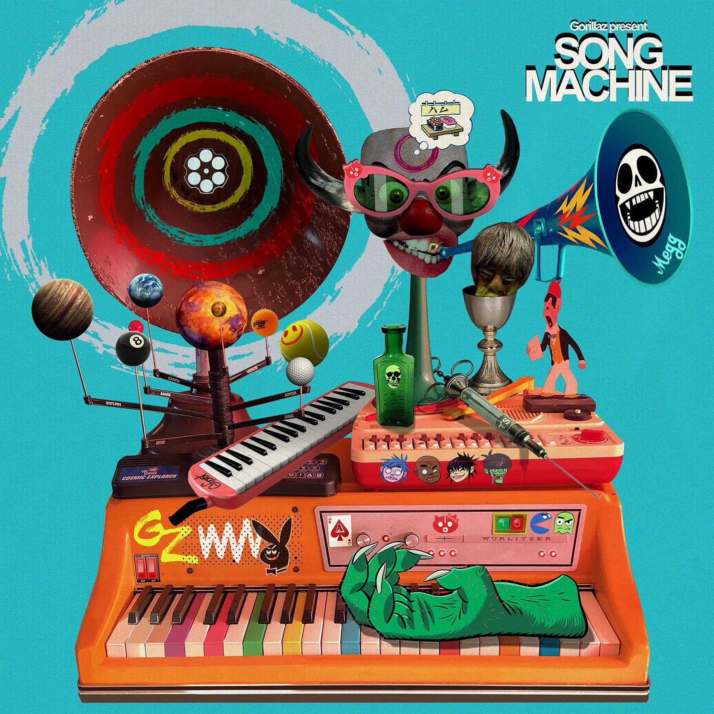 Essa arte do Song Machine é bem caótica, cheia de referências às fases anteriores